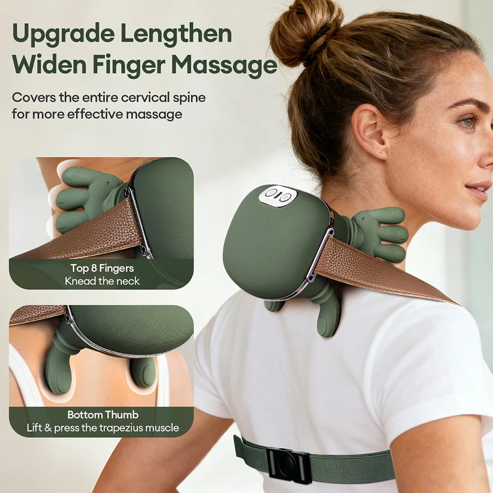 Cervora™ 4D Deep-Kneading Neck & Shoulder Massager – Heated Hand-Simulation Massage for Muscle Relaxation